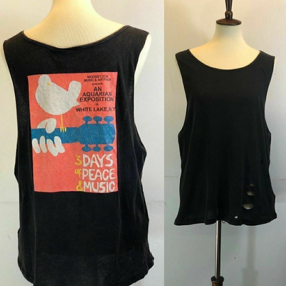 Somedays Lovin Women's Black Namesake Tank Top S L - Picture 1 of 9